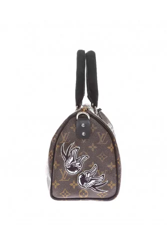 Rock Oval bag with python details 25 cm