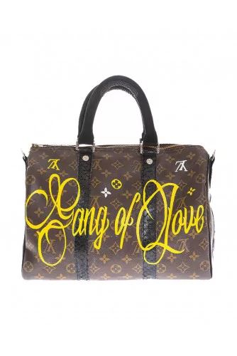 Love Gang - Customized bag with python and silver details 35 cm