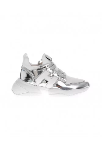 Sneaker Hogan Capsule "Isola" blanc-argent pour femme