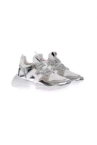 Sneaker Hogan Capsule "Isola" blanc-argent pour femme