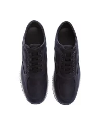 "Interactive" Nubuck sneakers with padded and stitched H