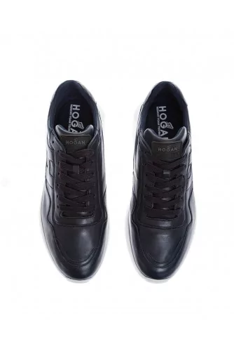 "I-Cube" Nappa leather sneakers with white sole