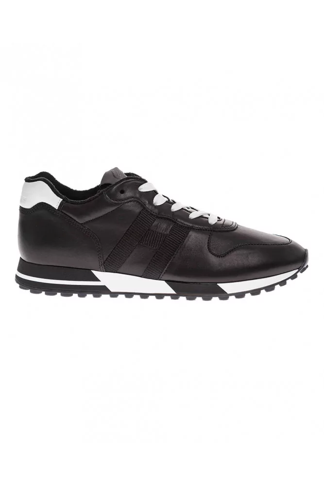 Hogan - Running H86 - Baskets en cuir nappa avec contrefort en contrast 11 noir