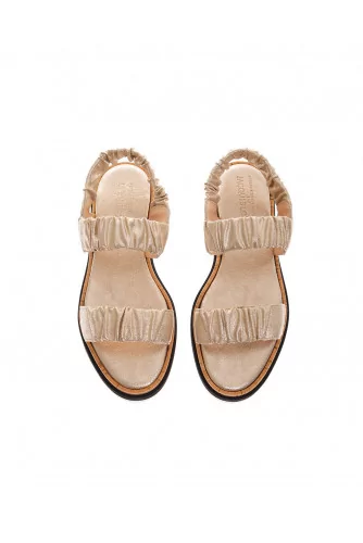 Nappa leather sandals with elastic bands