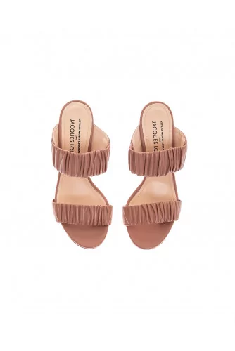 Nappa leather mules with elastic straps 80