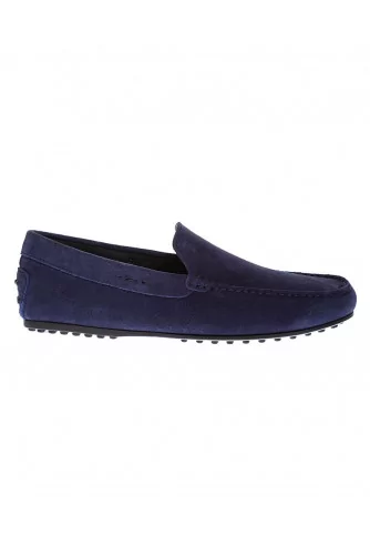 "City Gomini" Split leather moccasin with stitched upper