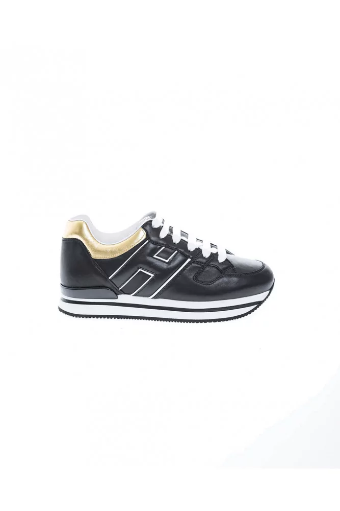 "222" Leather low-top sneakers applied logo