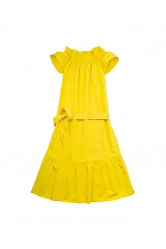 Robe Tory Burch avec décolleté jaune pour femme