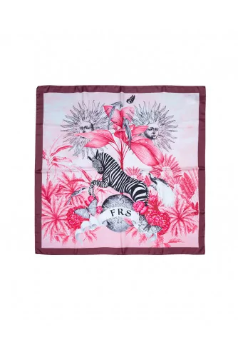 Foulard For Restless Sleepers 90x90 rose impression zèbre pour femme