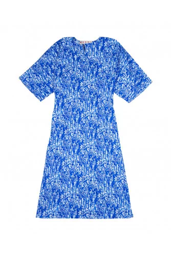 Robe Marni bleu-blanc