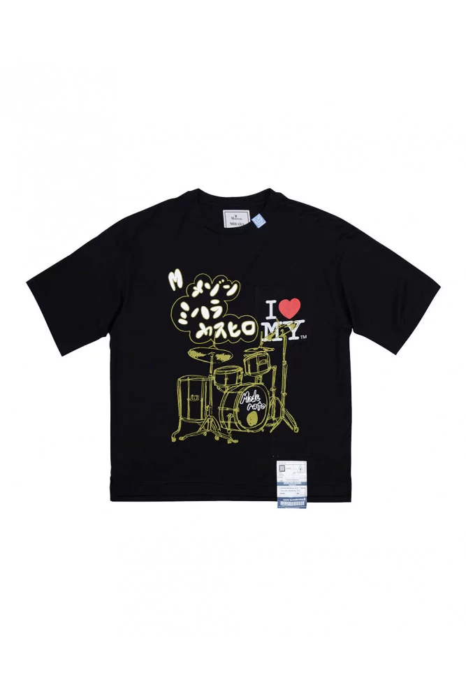 T-shirt en coton avec imprimé fantaisie - I love NY 46 noir