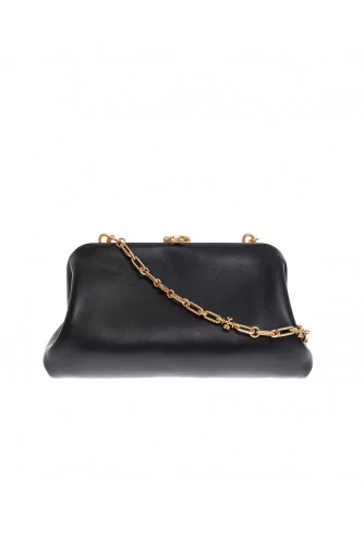 Cleo - Nappa leather bag with coin clasp and 2 handles