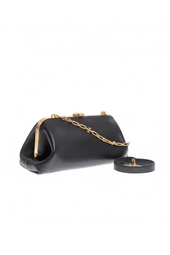 Sac Tory Burch "Cléo" noir fermoir type porte monnaie