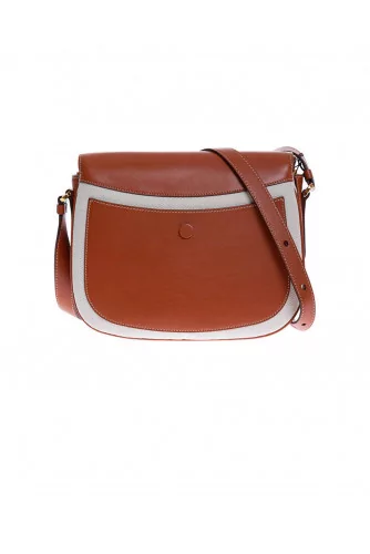 Achat Leather and toile bag with... - Jacques-loup