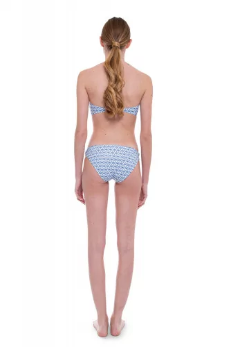 Bikini with geometric print and decorative rings