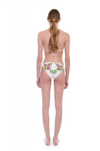 Bikini decorated with multicolored floral print