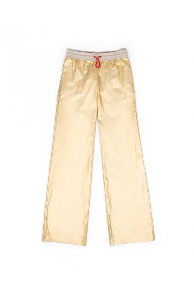 Pantalon Stella Jean or élastiqué à la taille 36 or