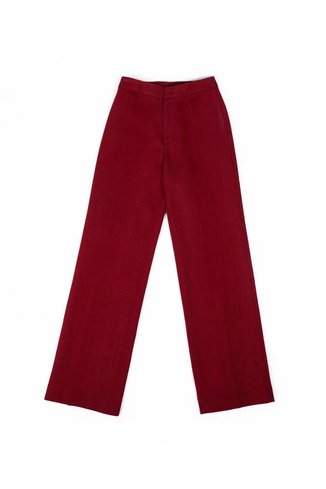 Pantalon Stella Jean rouge et noir 36 rouge