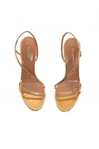 Sandale Aquazzura gold avec talon 75 pour femme