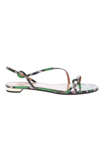 Sandale Aquazzura "Serpentine" vert pour femme