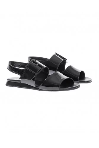 Calf leather sandals with large strap 20