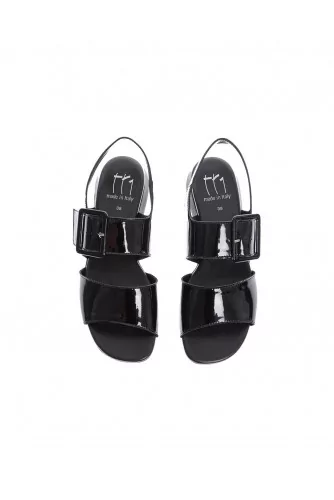 Calf leather sandals with large strap 20