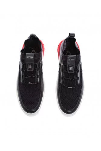 Basket Tod's "No Code Cassetta" noir-rouge pour homme