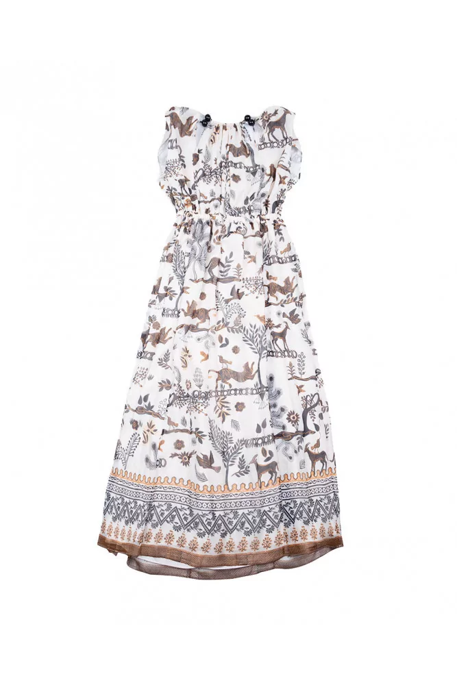 Robe sans manches taille élastique avec perles 6 multicolor
