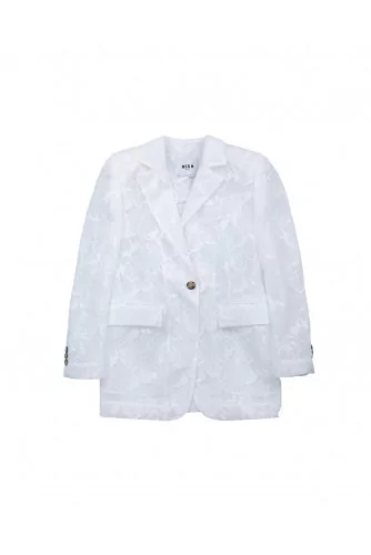 Veste MSGM col tailleur coloris blanc pour femme