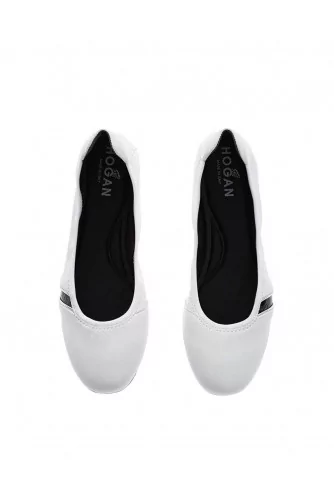 Ballerine Hogan blanc-argent-noir pour femme