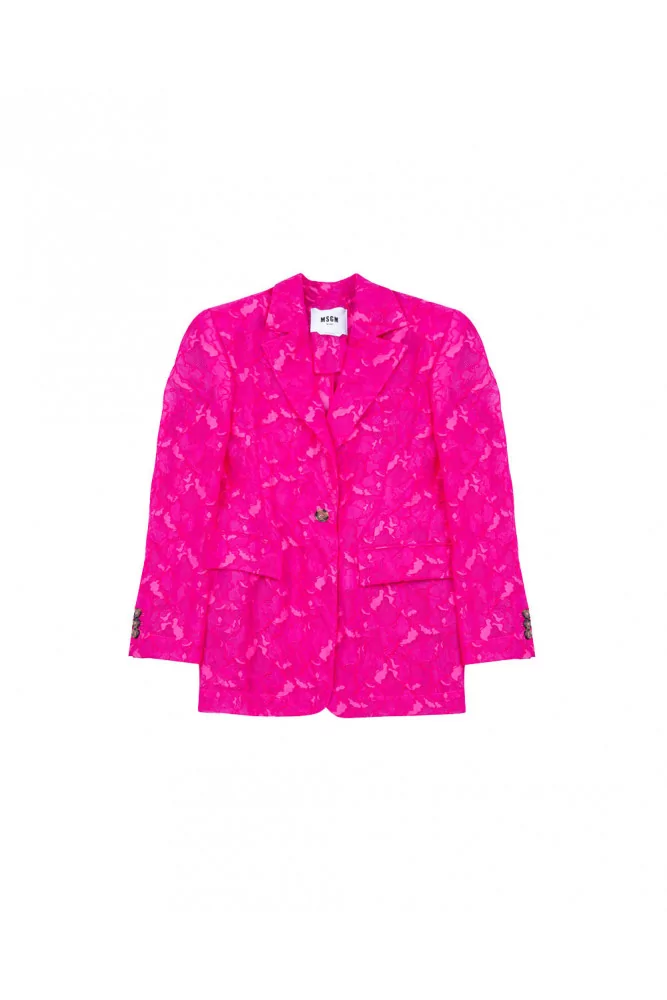 Veste MSGM col tailleur fushia pour femme