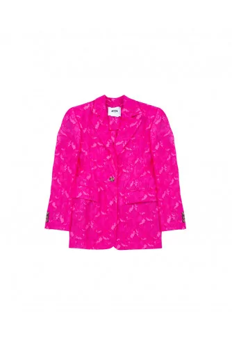 Veste MSGM col tailleur fushia pour femme