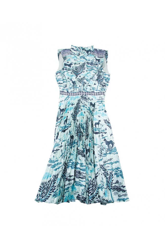 Robe plissée sans manches avec dos ouvert 4 multicolor