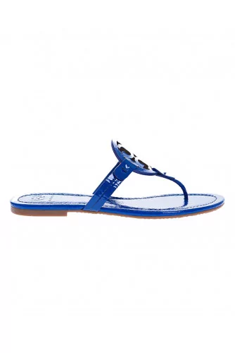 Miller - Leather flip-flops with decorative logo