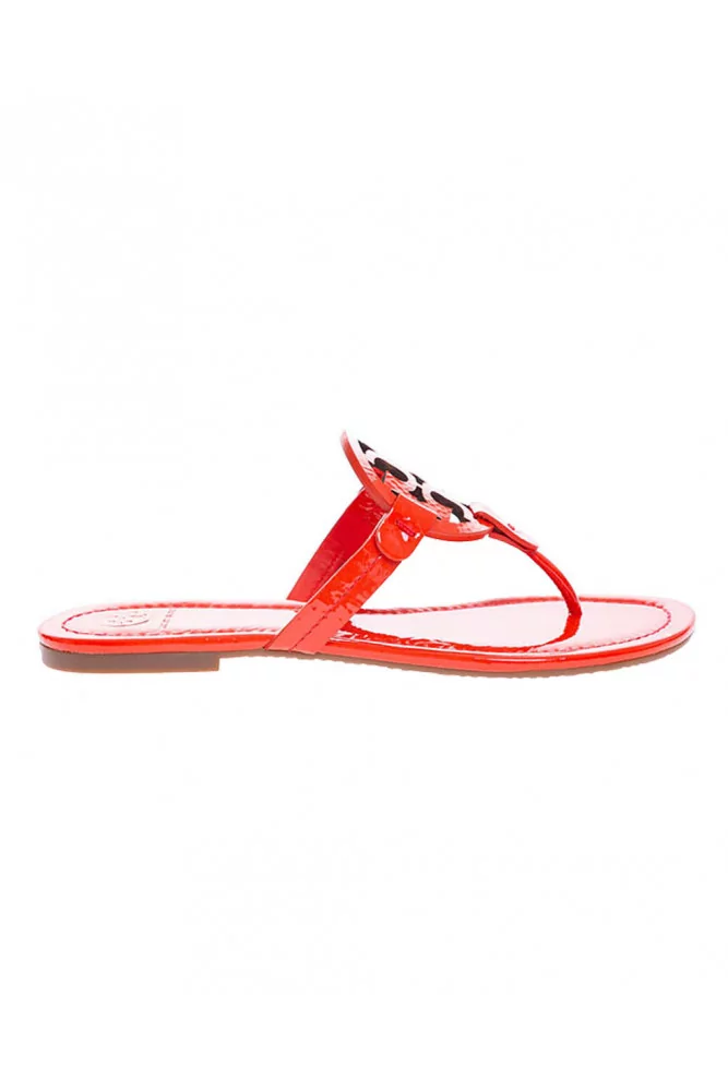 Miller - Leather flip-flops with decorative logo