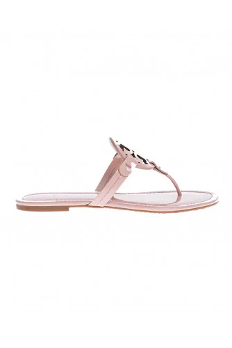 Tong Tory Burch "Miller" nude logo et semelle de gomme