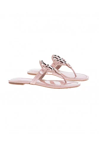 Miller - Leather flip-flops with decorative logo