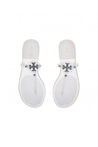 Minnie Miller - Translucide toe thong mules with logo