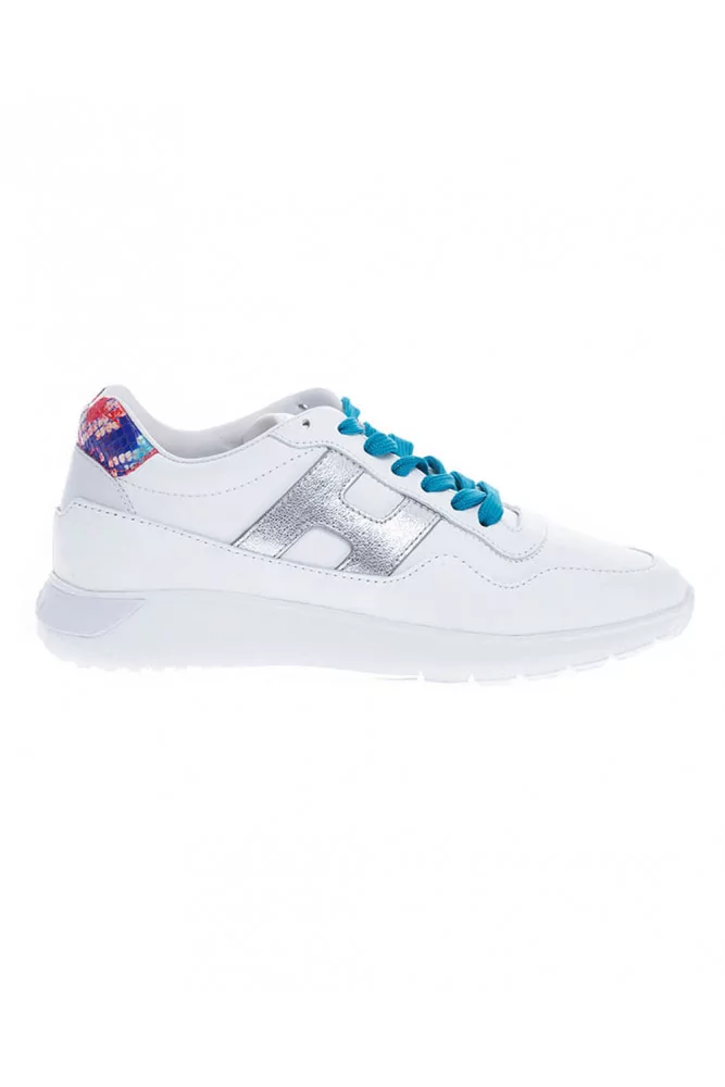 Hogan - I-Cube - Sneakers en cuir de veau contrefort python 50 35 blanc