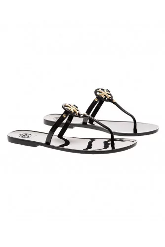 Minnie Miller - Flip flops with gold metal logo