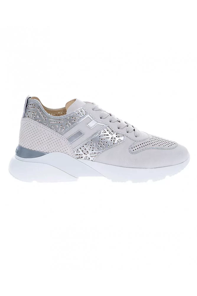 Hogan - Active One - Sneakers en cuir de veau avec paillettes 50 35 Gris