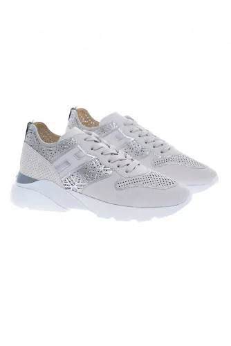 Active One - Calf leather sneakers with glitters 50