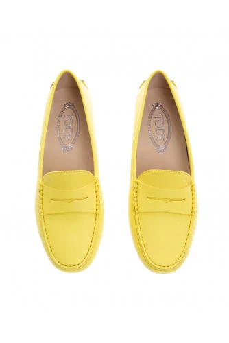 "Gomini" Grained leather moccasins with decorative penny strap