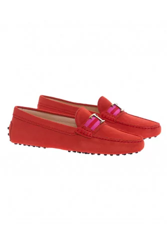 T Piatta Gommino - Split leather moccasins