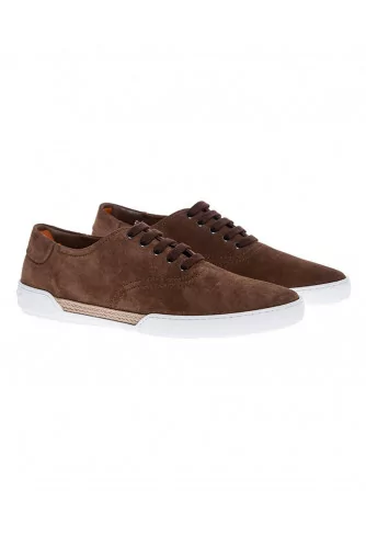 Riviera Alaciatto - Suede leather sneakers with braided rope