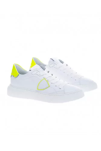 Achat Temple - Leather sneakers with varnished buttress - Jacques-loup