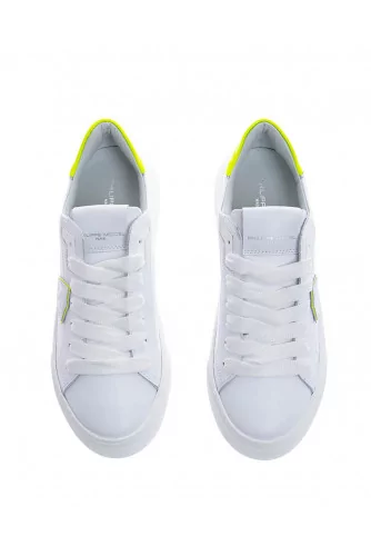 Temple - Leather sneakers with varnished buttress