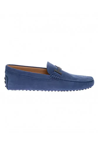 Doppia T Gommini - "Double T" nubuck moccasins