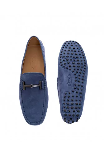 Doppia T Gommini - "Double T" nubuck moccasins