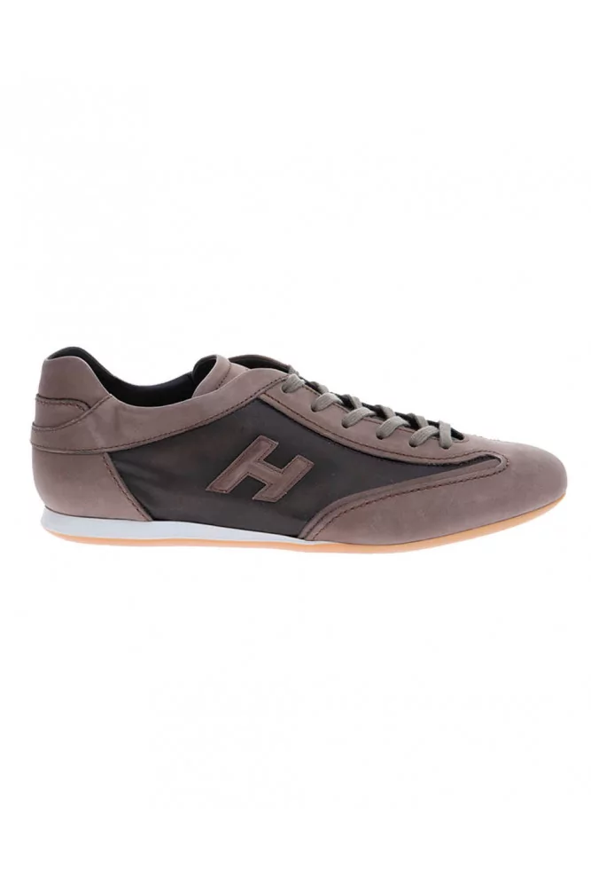 Hogan - Olympia - Sneakers en veau patiné et toile de nylon 6 beige